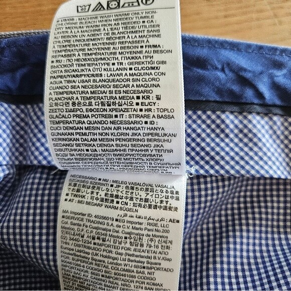 Banana Republic 33x34 Gray Small Pattern 54023 Slim Fit Cotton Mens Pants - Picture 4 of 7